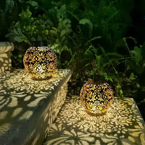 LumenPendant - Solarbetriebene Gartenhängelampe für stilvolle Außenbeleuchtung