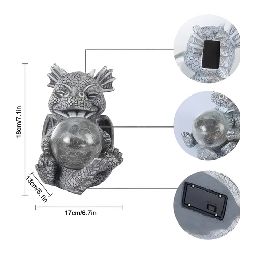 DragonLicht - LED Drachenskulptur Tischlampe für einzigartiges Ambiente