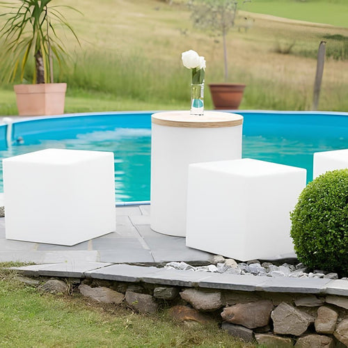 LumoCube – Kreative Kubische LED-Gartenleuchte mit Batteriebetrieb