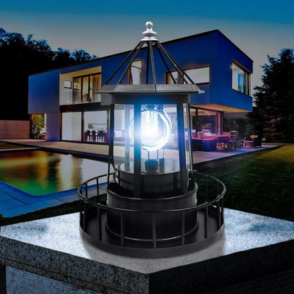 TideLumen - Solarbetriebene LED Leuchtturm-Wandleuchte für den Außenbereich