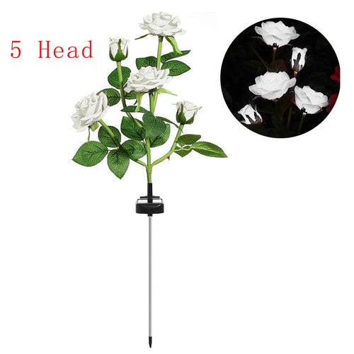 FloraLume – Elegante Solar LED Gartenleuchte im Rosenblüten-Design