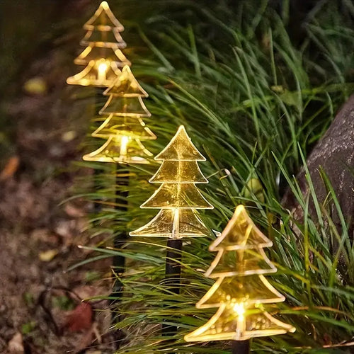 LumenFrost - 5er Set Solar Winterwegleuchten für Garten und Außenbereiche