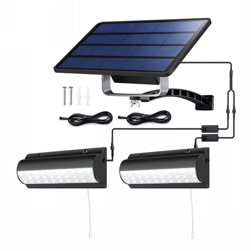 DuoLicht – Effiziente Solar-Wandleuchte mit zwei LEDs & separatem Panel