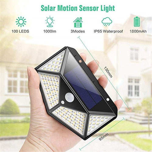 SolarSecure - Wasserdichtes LED Gartenlicht mit Bewegungsmelder für Außenbereiche