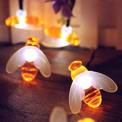 BeeGlow - Solar-Lichterkette mit Honigbienen-Design