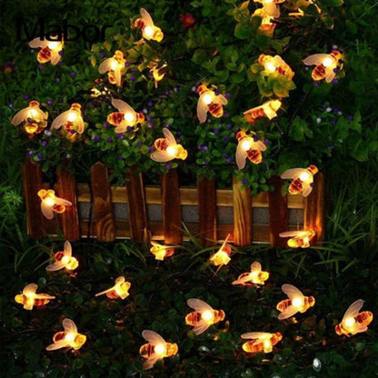 BeeGlow - Solar-Lichterkette mit Honigbienen-Design