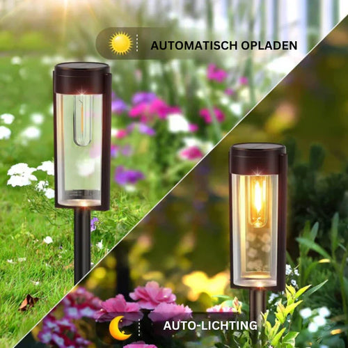 GlowTrack - Luxuriöse Solar-Wegbeleuchtung für Außenbereich und Garten