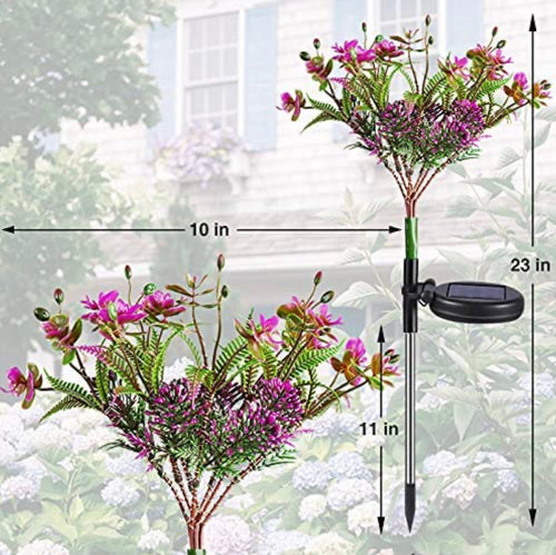 BlütenLuxe – Elegante Solar-Blumenlichter im Orchideen-Design (2x)