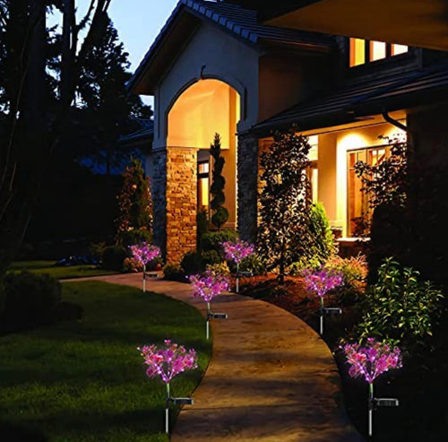 BlütenLuxe – Elegante Solar-Blumenlichter im Orchideen-Design (2x)