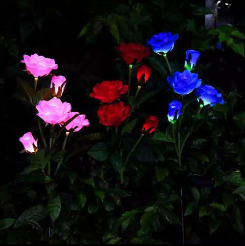 LumiRose – Elegante Solar LED Gartenbeleuchtung im Rosen-Design (2er Set)