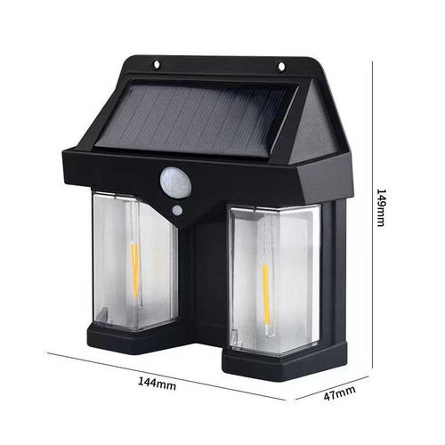 DuoLume - Solarbetriebene LED Gartenleuchte mit 2 Beleuchtungsmodi für den Außenbereich