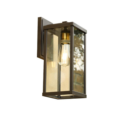 LumiRadenko - Retro Glas Außenwandleuchte für romantische Gartenbeleuchtung