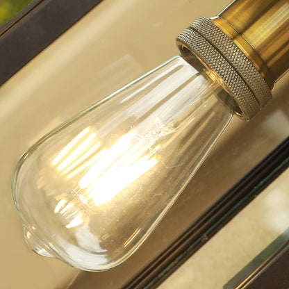 LumiRadenko - Retro Glas Außenwandleuchte für romantische Gartenbeleuchtung