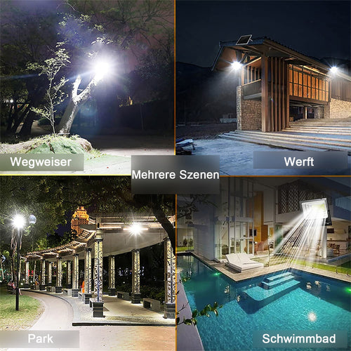 LumenFlood - 200W Solar LED Flutlicht für den Außenbereich mit hoher Helligkeit