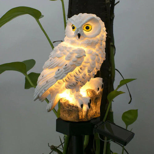 GlowHoot - Solarbetriebene LED Gartenleuchte im Eulen-Design