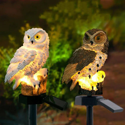 GlowHoot - Solarbetriebene LED Gartenleuchte im Eulen-Design