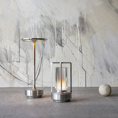 LumenDawn - Tragbare LED Lampe im Morgenröte Design für Garten und Terrasse