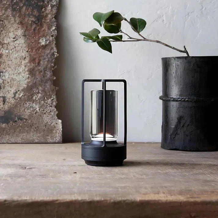 LumenDawn - Tragbare LED Lampe im Morgenröte Design für Garten und Terrasse