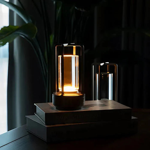 LumenDawn - Tragbare LED Lampe im Morgenröte Design für Garten und Terrasse