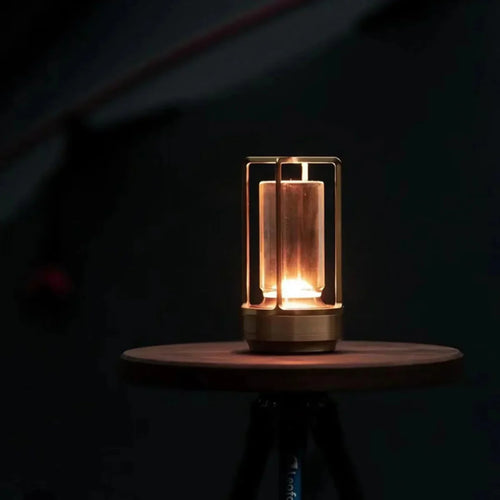 LumenDawn - Tragbare LED Lampe im Morgenröte Design für Garten und Terrasse