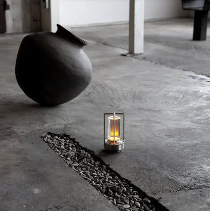 LumenDawn - Tragbare LED Lampe im Morgenröte Design für Garten und Terrasse