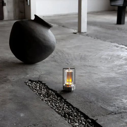 LumenDawn - Tragbare LED Lampe im Morgenröte Design für Garten und Terrasse