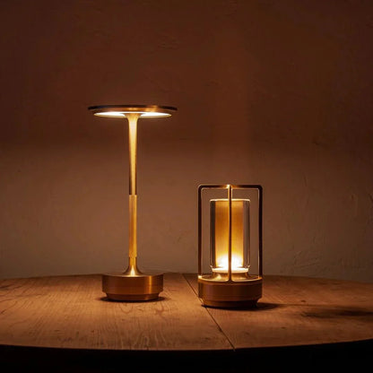 LumenDawn - Tragbare LED Lampe im Morgenröte Design für Garten und Terrasse