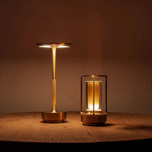LumenDawn - Tragbare LED Lampe im Morgenröte Design für Garten und Terrasse