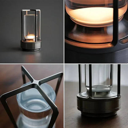LumenDawn - Tragbare LED Lampe im Morgenröte Design für Garten und Terrasse